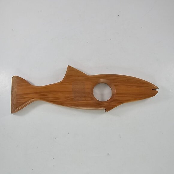 Erik Jorgensen Zebra Wood Fish Magic Balancing Wine Bottle Stand - Picture 2 of 8